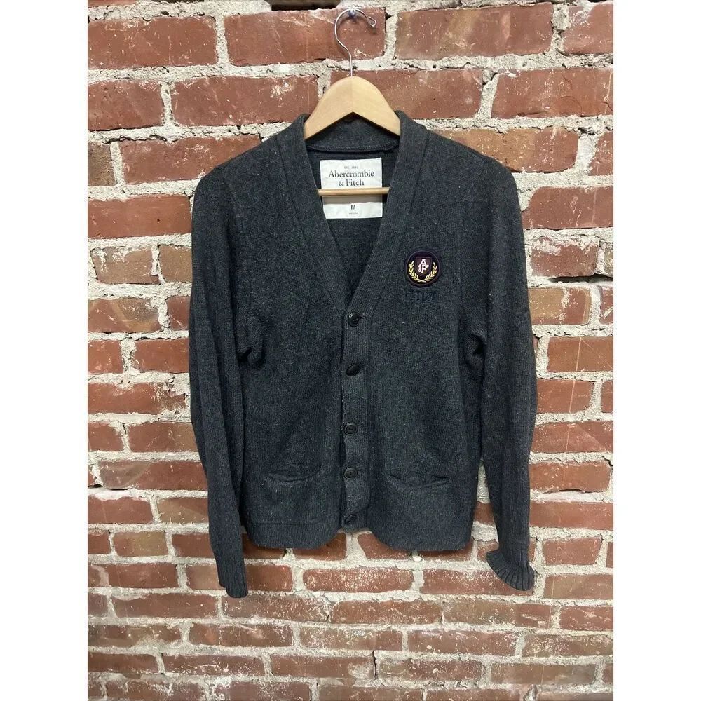 Abercrombie & Fitch Womens Gray Cardigan Sweater Size Medium